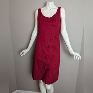 Moulinette Soeurs Red Cascading Bow Dress – Size 8 – Anthropologie